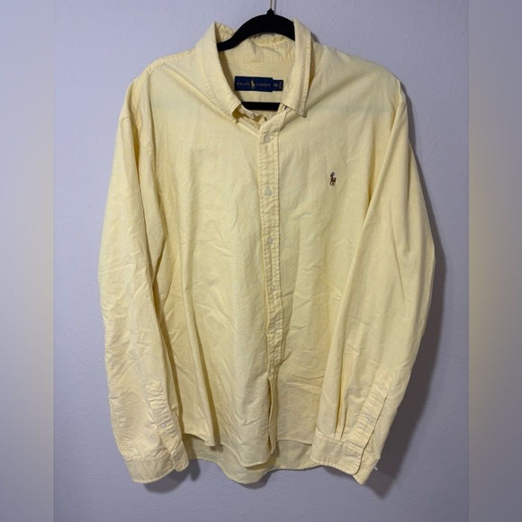 Polo Ralph Lauren Men’s Yellow Oxford Shirt XXL - Picture 1 of 4